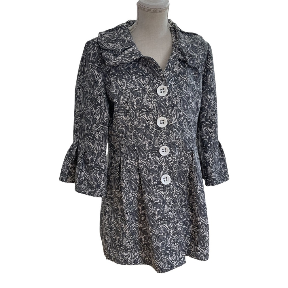 BOHO CHIC grey button DOWN COAT - Picture 12 of 16
